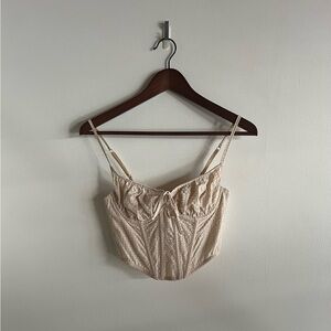 Urban Outfitters Cream Gingham Corset Small 🧚🏻‍♀️✨